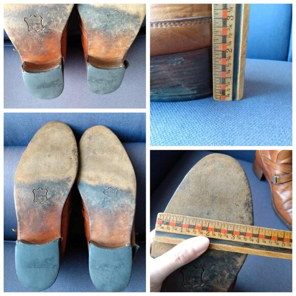 Vintage Distressed Leather Ankle Boots Men's Size 9/10 Made in Italy - Picture 4 of 11